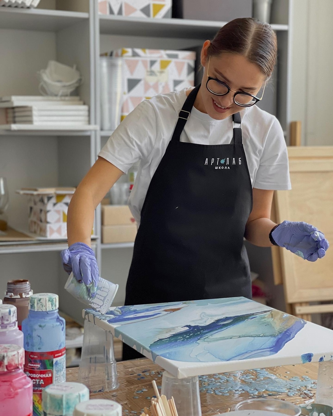 Мастер-класс «Fluid art»